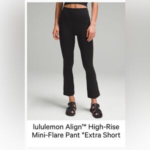 lululemon athletica Black High-Rise Mini-Flare Pants